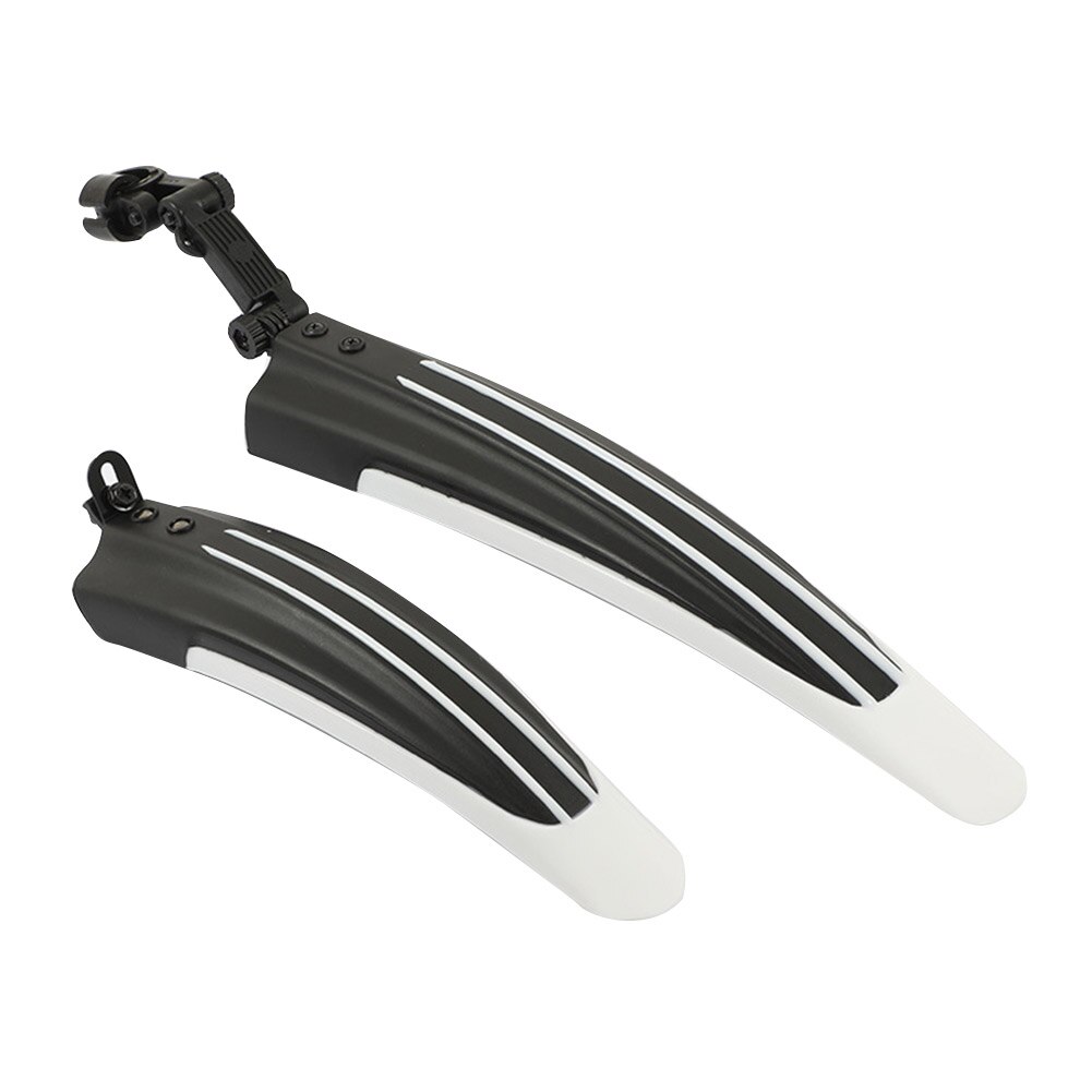 2pcs Mountain Bicycle Splash Fender Guard Set MTB Bike Rear Front Mudguard Cycling Riding Accessories for 20-26 inch Bike: White