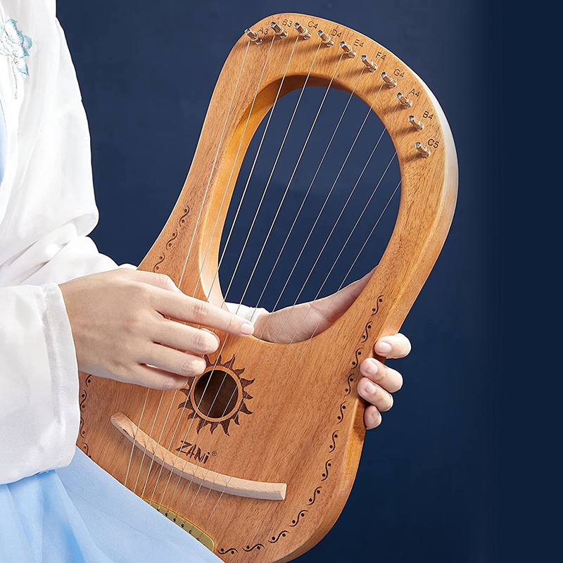 ARPA ZANi Lyre, violín griego, arpa de Lira de 10 cuerdas con bolsa de transporte, llave de afinación, para niños, principiantes, amantes de la música, adultos, Etc.