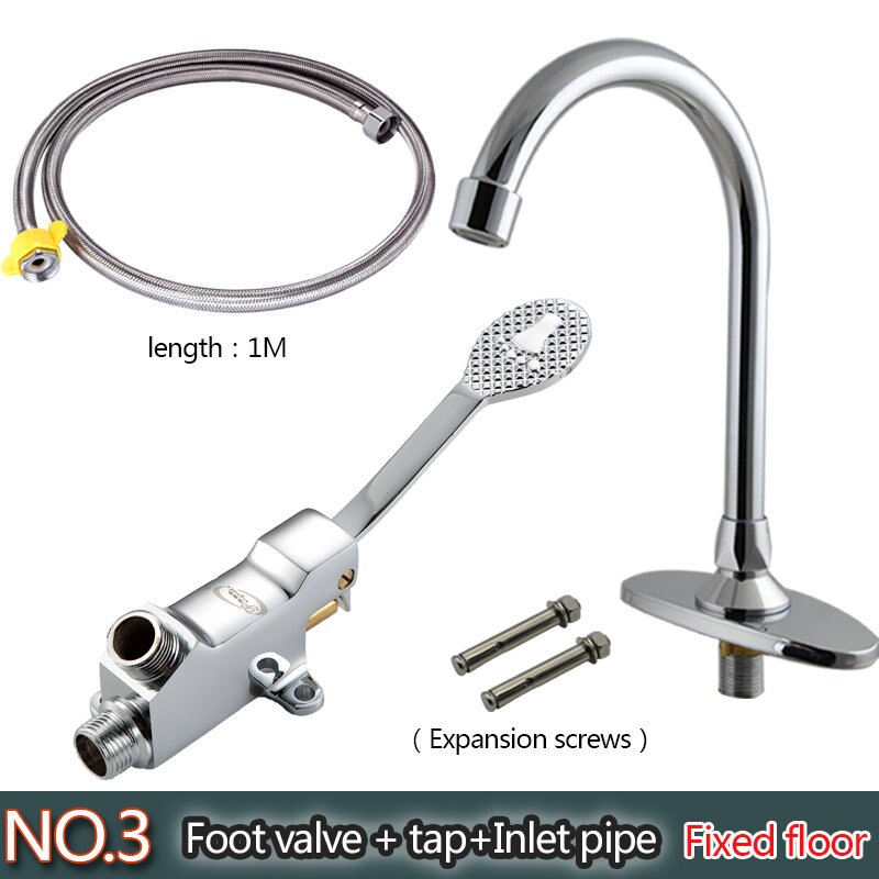 FRÜHLING SOMMER 4/8 fuß Pedal klopfen, fuß treten wasserhahn medizinische Pedal Hand waschen gerät öffentlichen ort fuß Pedal wasser sparen: Nein.3