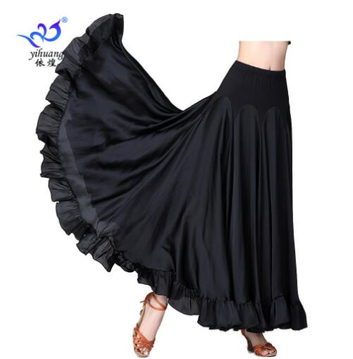 1pcs/lot Ballroom Dance Skirts Modern Standard Women Tango Skirts Stage modern dancing Big Swing skirt: 4 / XL