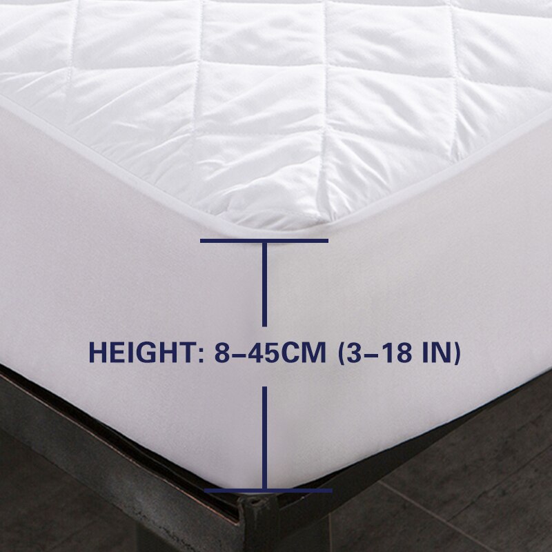 Quilted Waterproof Mattress Cover Brushed Fabric Anti-mite Breathable Knitted Bed Protection Pad Mattress Protector