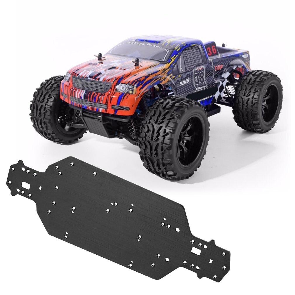 Aluminum Alloy Metal Chassis 04001 For HSP 1/10 Upgrade Parts For Buggy Monster Bigfoot Truck 94111 94107 94170 94118