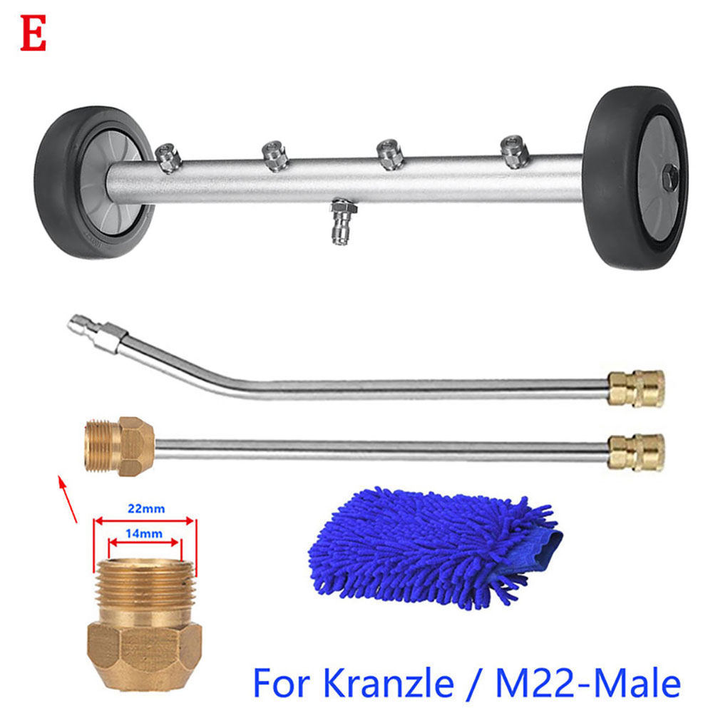 Limpiador de chasis, escoba de agua, lavado de Chasis de coche para Karcher/Parkside/Black Decker, lava la parte inferior de las boquillas de lavado del coche: Rojo
