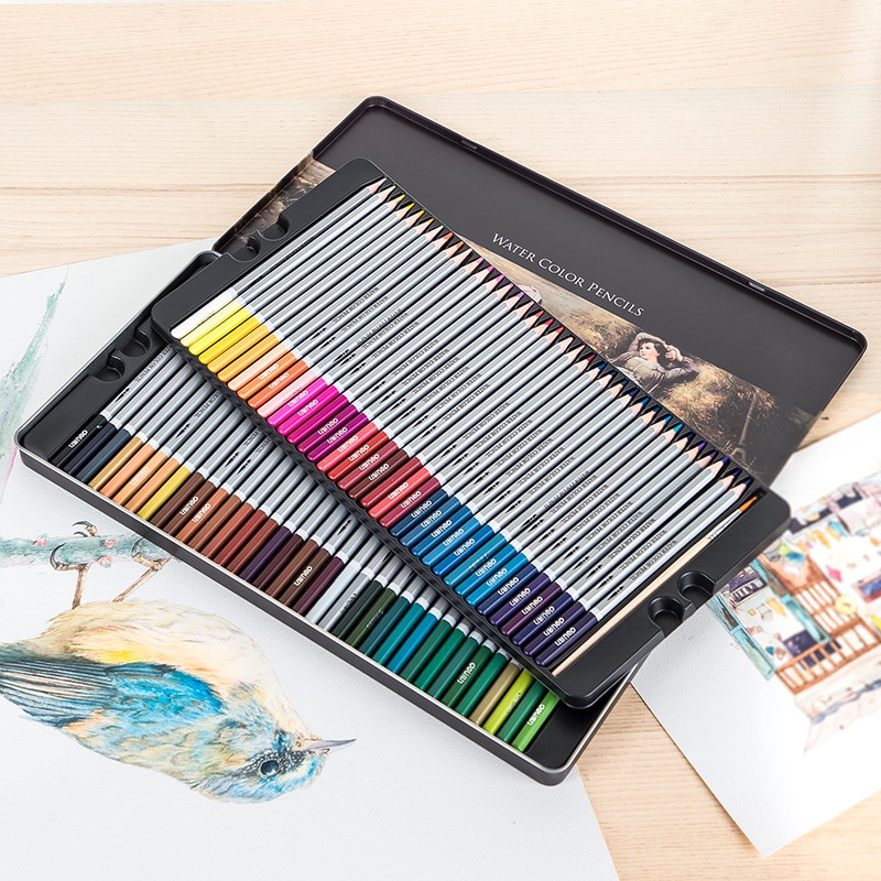36/48/72 Aquarel Potloden Professionele Kleurpotloden 72 Aquarel Potloden Lood Water Oplosbare Kleur Potlood Set Art Supplies
