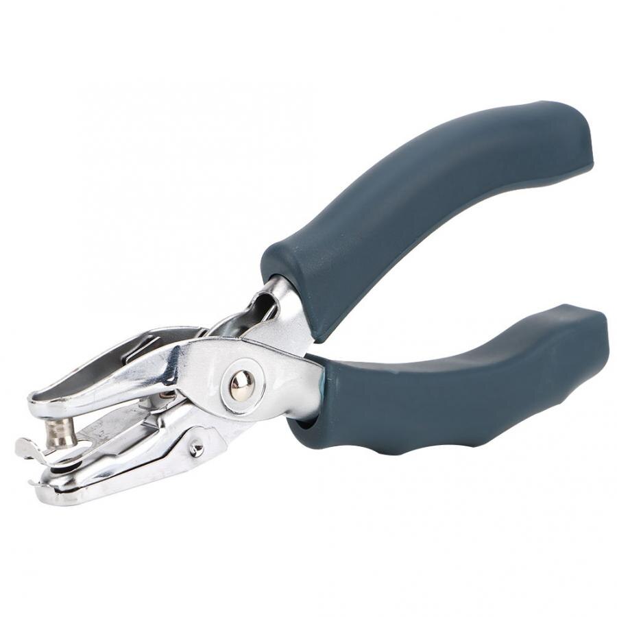 1PC School Office Metal Single Hole Puncher Hand Paper Punch Handheld Single Hole Scrapbooking Punches 8 Sheets Slot Puncher