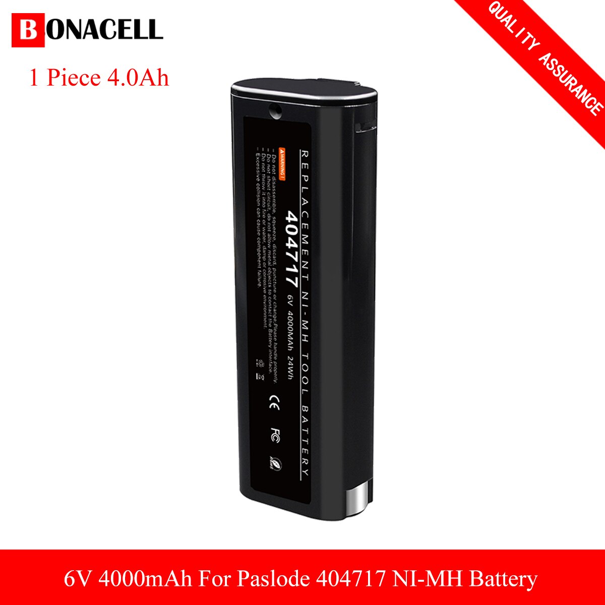 6V Replacement Paslode 4000mAh NI-MH Battery for 404717 B20544E BCPAS-404717 404400 900400 900420 900600 901000 902000 B20720: 1X Battery 4.0Ah