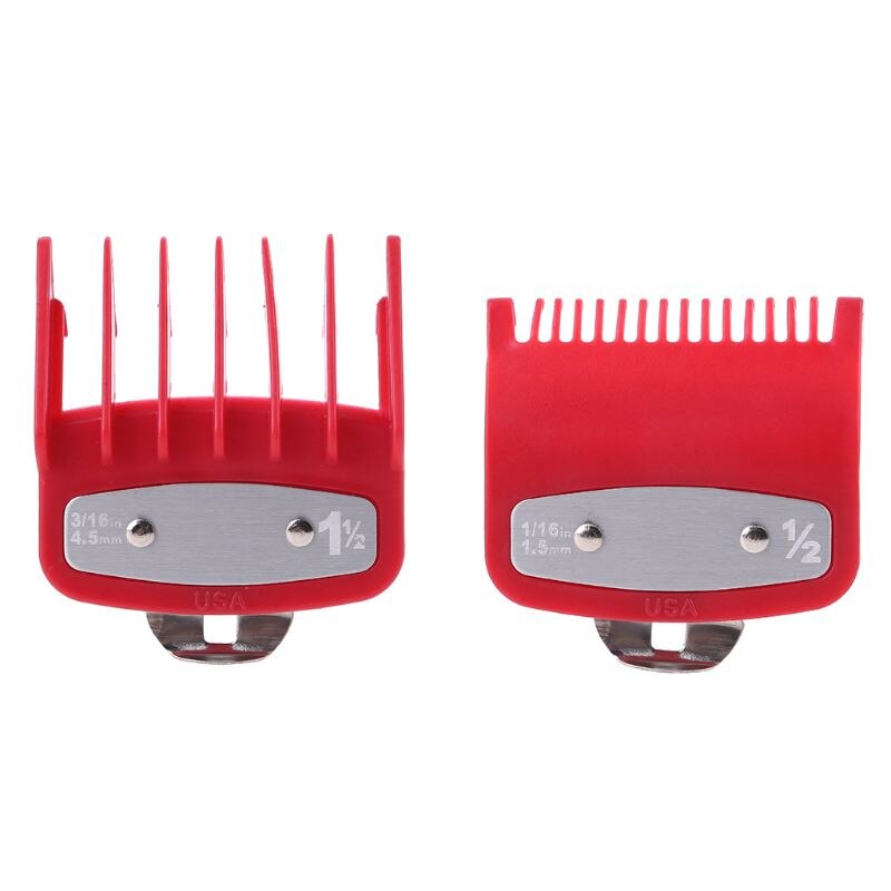 Peine guía de corte , 1 ud./2 uds., peine de límite de corte con Clip de Metal: Red-2PCS