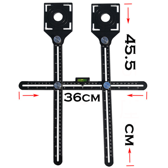 Ceramic Tile Hole Locator Tile Height Adjuster Universal Adjustable Mud Tile Glass Fixed Punch Multi-Functional Tiling Tool: doluble head