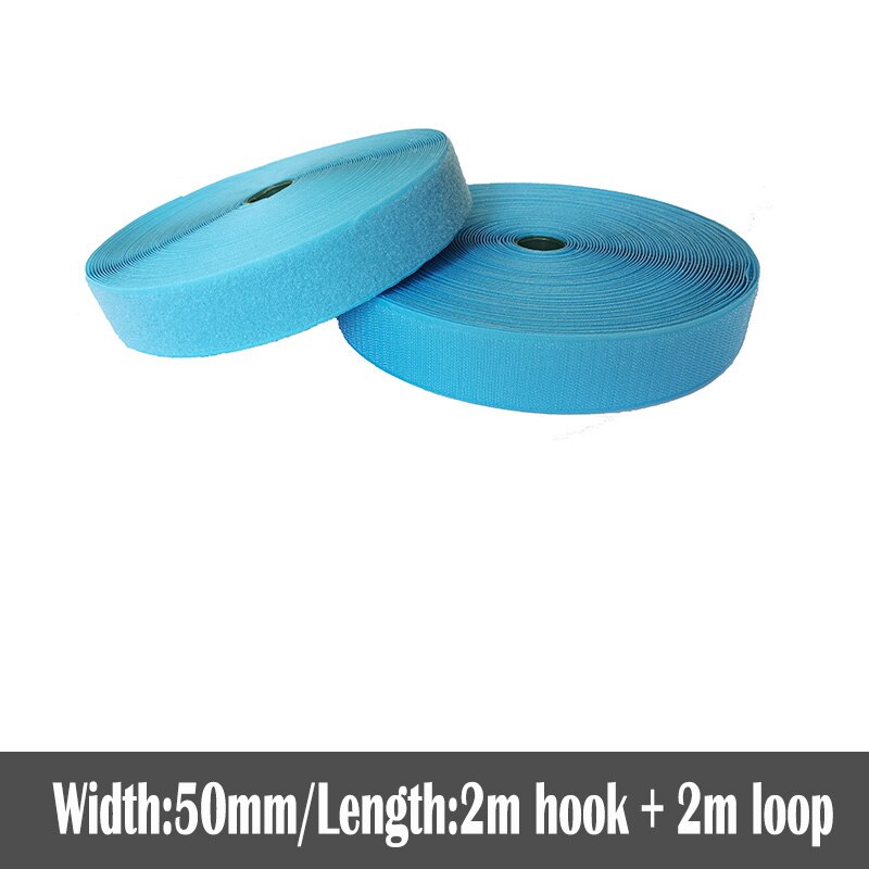 50mm Width colorful no adhesive fastener tape stick clothing tape sewing magic hook loop sticker strip strap stick 2 meters: Color 12