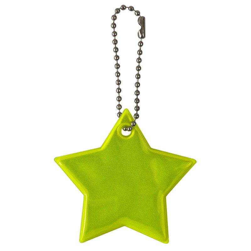 Meilite 500 stearinlys stjerne vedhæng charme taske tilbehør reflekterende nøgleringe til brug i trafiksikkerhed: Fl. gul