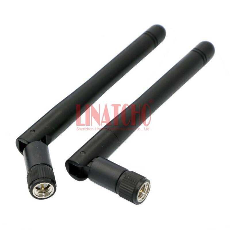 2.4Ghz 3DB Kan Worden Gevouwen Zwarte Kleine Sma Male Connector Mini Wifi Moden Cctv Antenne