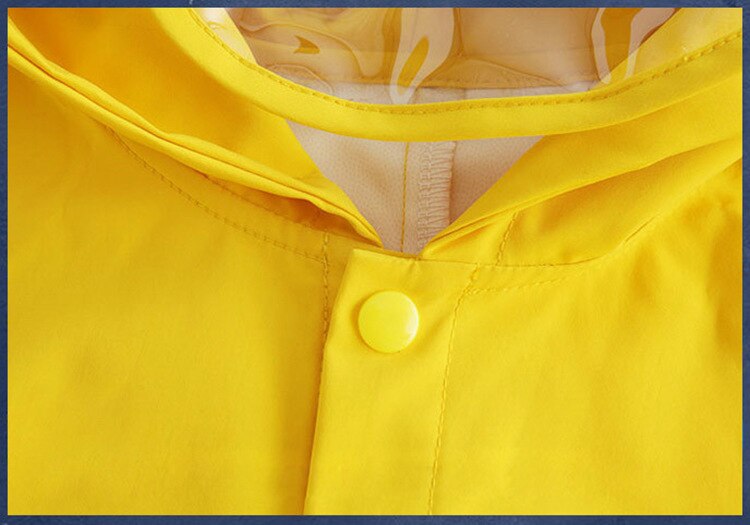Chubasquero de Poliéster con Bonito de Dinosaurio para Niños y Niñas, Abrigo Impermeable para Exteriores, Chaqueta de Lluvia Amarilla, Poncho para Bebé