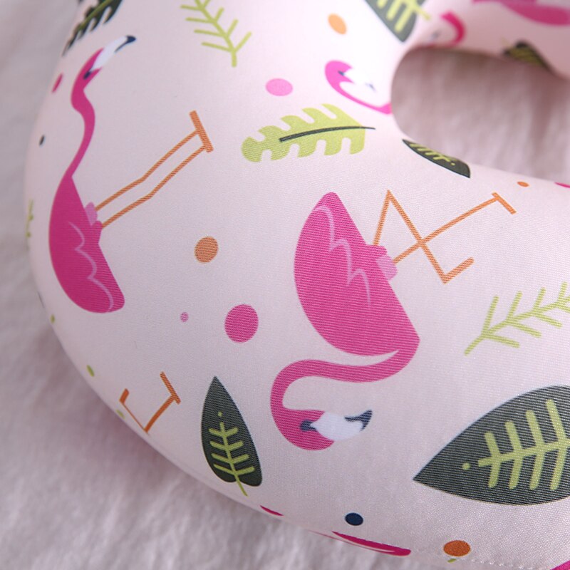 Flamingo U Shaped Travel Pillow Particles Neck Pillow Animal Printing Car Headres Super Soft Comfortable Pilow 32*32CM 1Pcs