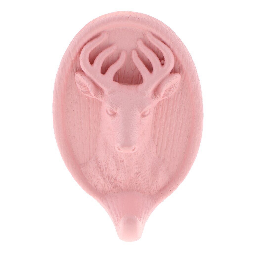 Crochet auto-adhésif pour tête de cerf | Résine 3D de Style nordique, crochet autocollant Mural Art Mural, crochet à stickers
