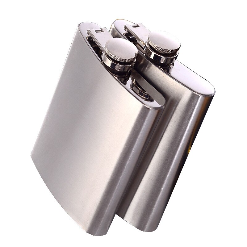 1 PCS Rvs Heupfles 8oz Draagbare Ketel Wit Wijnfles Russische Platte Heupfles whisky flessen