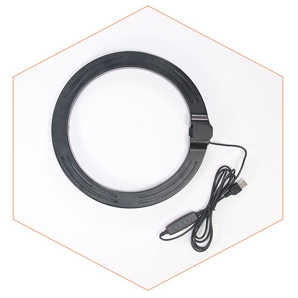 10 Inch Platte Ring Licht Selfie Schoonheid Fotografie Mobiele Telefoon Live Licht Drie Kleurtemperatuur Led Licht Invullen: light head tube