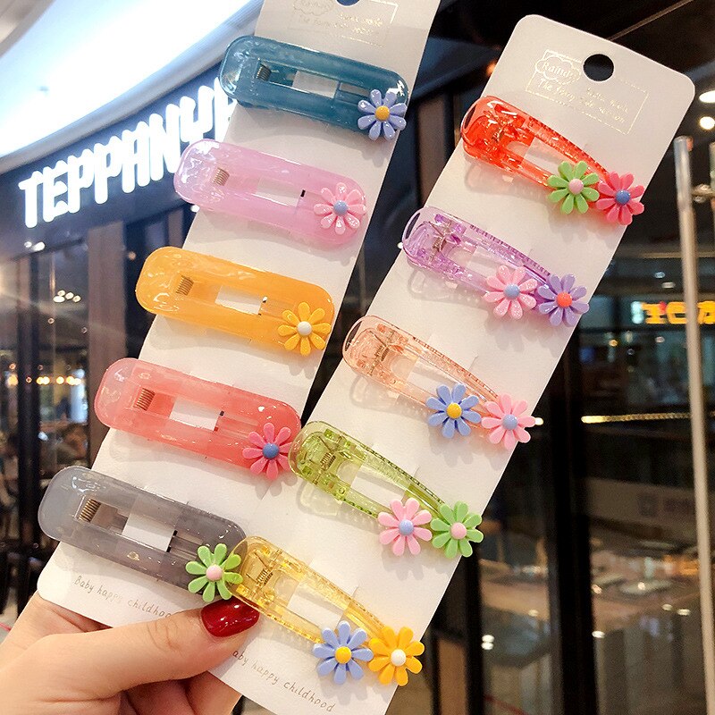5 Stks/set Bloem Fruit Baby Haar Clips Meisjes Haarspelden Haarspeldjes Kinderen Haar Accessoires Leuke Cartoon Kinderen Haar Ornament
