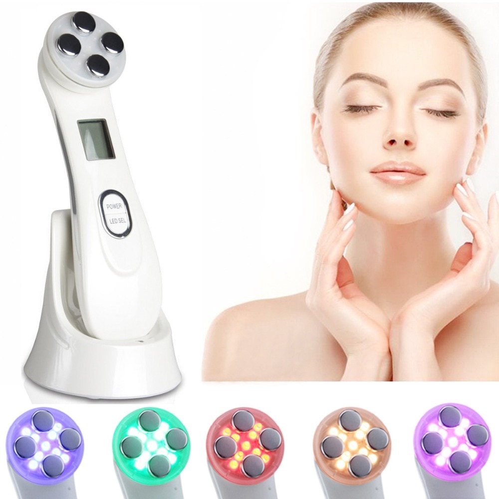 Electroporation Radio Frequency Facial LED Photon Skin Rejuvenation Face Lift Tighten Beauty Machine Face Skin EMS Mesotherapy