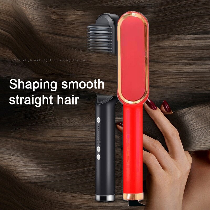 SANQ PTC Heating Hair Curler Brush Electric Comb Curler Beard EU Plug