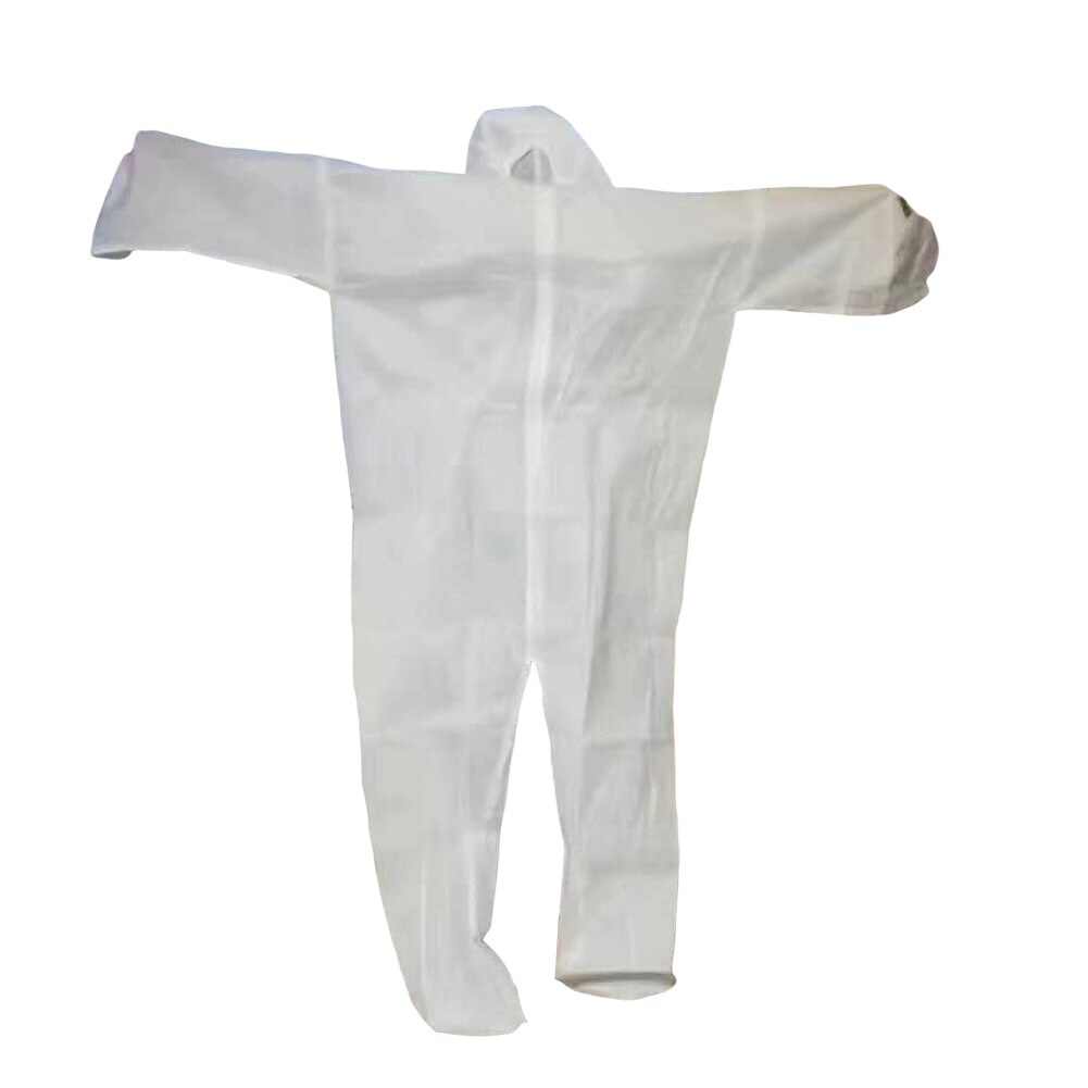 Herbruikbare Wit Hazmat Pak Lange Overall Ziekenhuis Veiligheid Kleding Bescherming Beschermende Anti-Virus Kleding Voorkomen Dust Spray