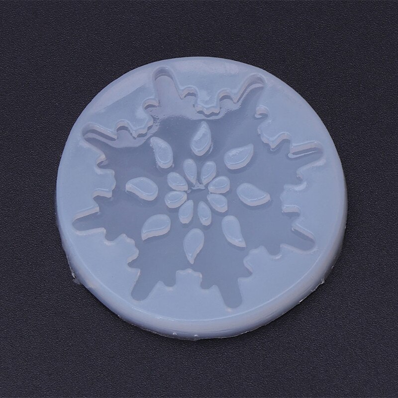 Silicone Mold Sneeuwvlok Kerst Diy Ambachten Sieraden Maken Hanger Epoxyhars: Grijs