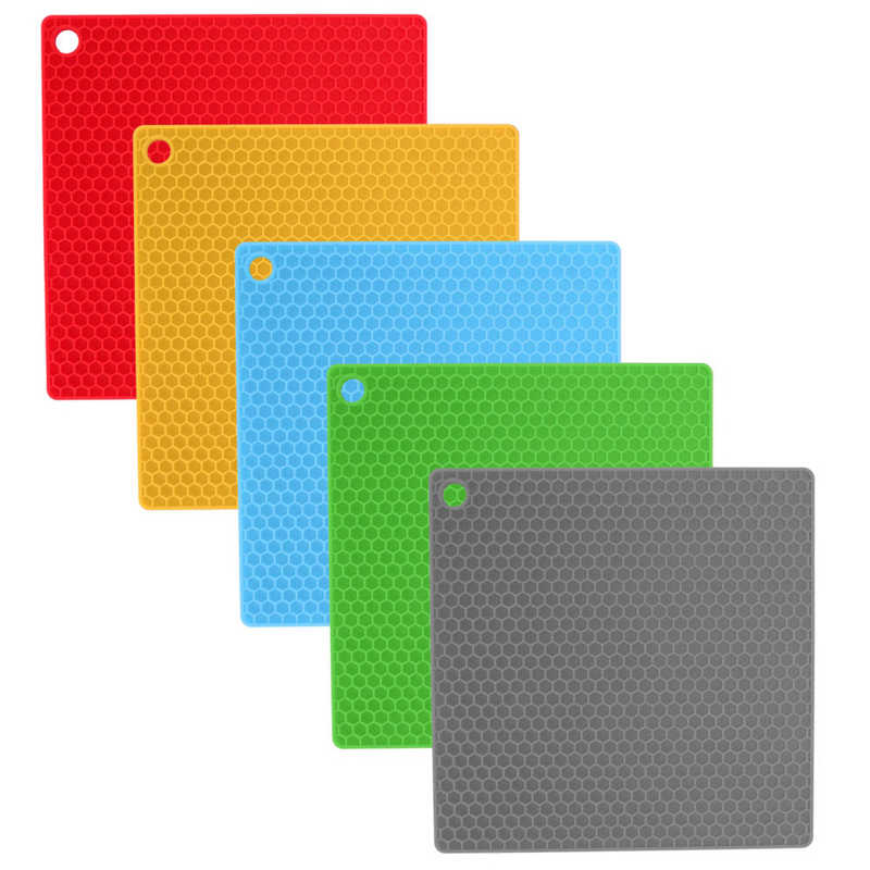 Magnetron Mat Anti-Brandwonden 17X17Cm Eenvoudig Te Reinigen Temperatuur Slip Isolatie Mat Voor Keuken