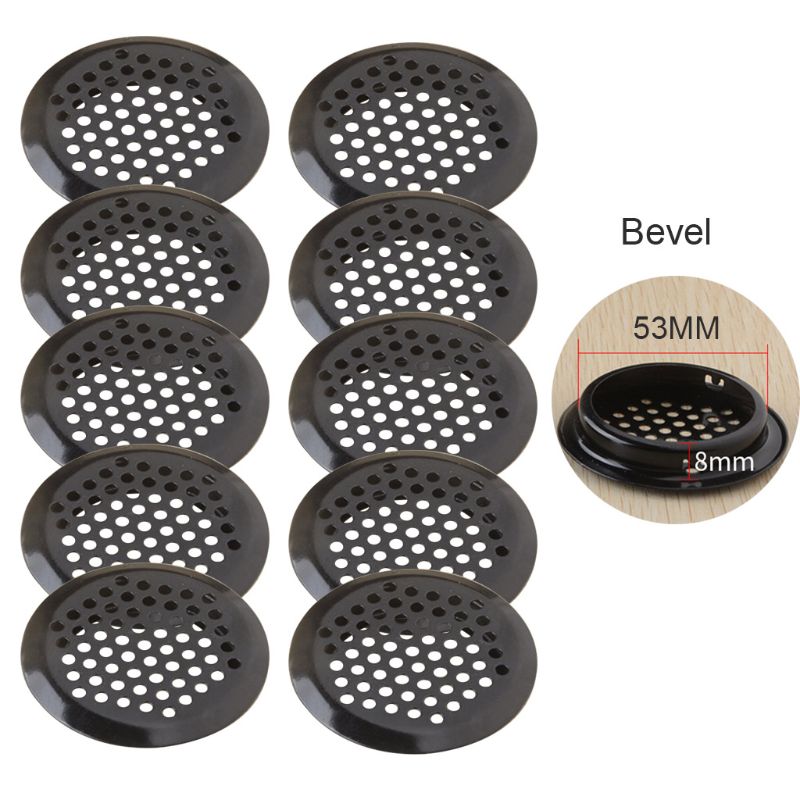 Garderobe Kast Mesh Gat Rvs Louvre Air Vent Ventilatie Cover Set: 53mm Bevel