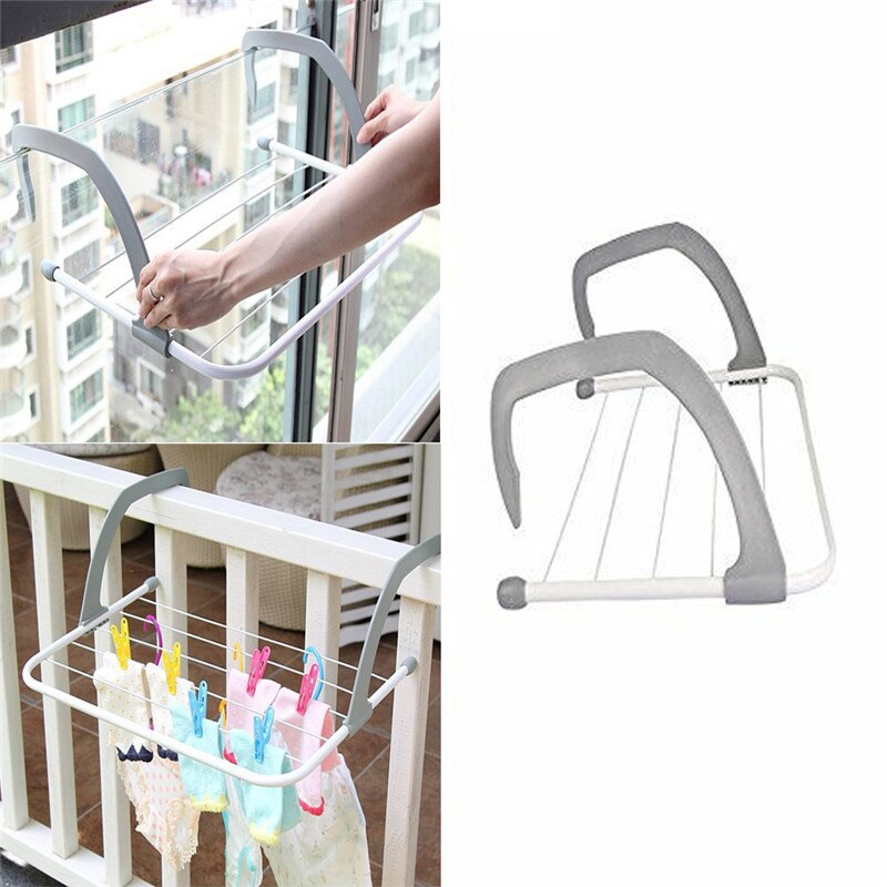 Radiator handdoek / kleding opvouwbare stang droogrek 5 rails staaf houder houder woonaccessoires badkamer