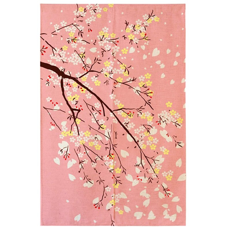 Japan Beimen Road Douchegordijn Cherry Blossom Japanse Stof Afdrukken Gordijn Tapestry