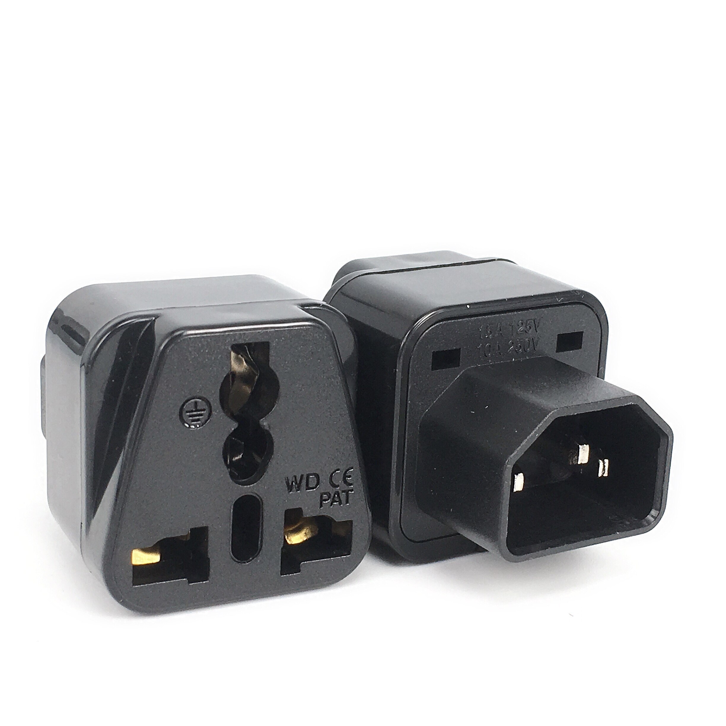 Iec 320 c14 hann til  c13 hunn 10a strømadapter pdu ups