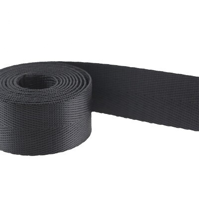Streifen V bilden 5Meter 20mm Nylon Gurtband Bänder Hund Kragen Rucksack Tornister Gurt Gürtel Band Bindung DIY NäHenne zubehör: Schwarz