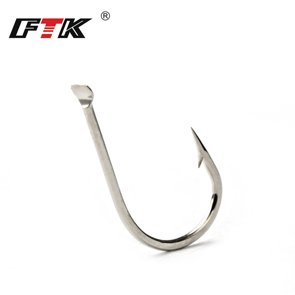 FTK 421N 1#-8# 100Pcs/Lot Bent Hooks High Carbon Steel Fishing Hook Sea Hooks For Fishing Tackle