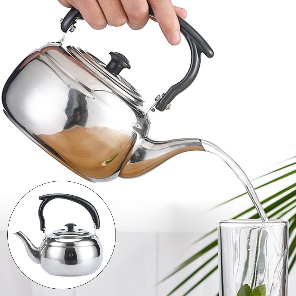 Handig Thee Waterkoker Roestvrij Staal Thee Pot Huishoudelijke Water Pot Thee Accessoire: Silver