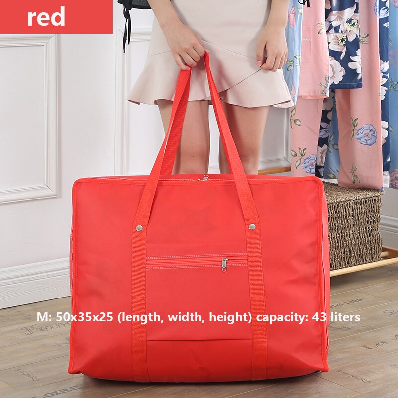 Extra Large Waterproof Thickening Moving Bag Oxford Woven Bag Large Capacity Luggage Bag Pack Aviation bag: red  m