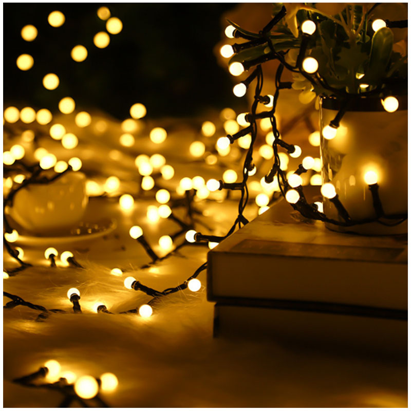 5M 10M Fairy Guirlande Led Ball String Lights Waterdichte 8 Modi Power Voor Kerstboom Wedding Thuis Indoor decoratie
