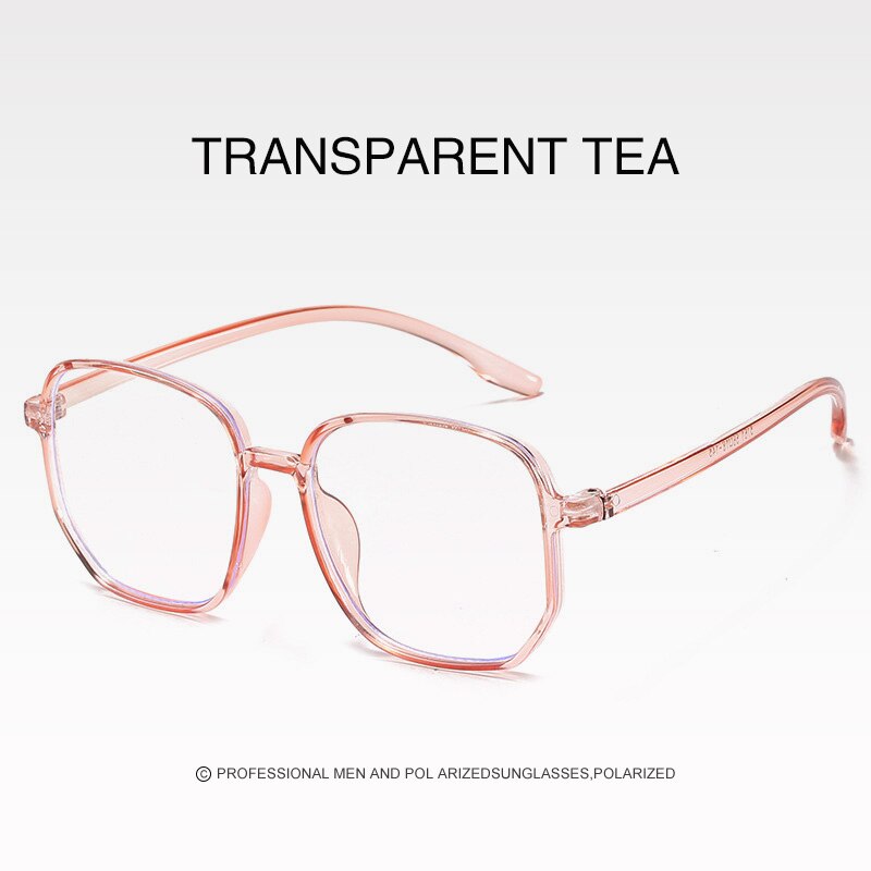 Black Frame Female Men's Optical Glasses Oversized Square Anti-blue Light Computer Glasses Frame Unisex: Color 04