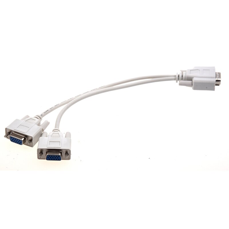 1 PC to 2 MONITORS SPLITTER CABLE FOR VGA VIDEO