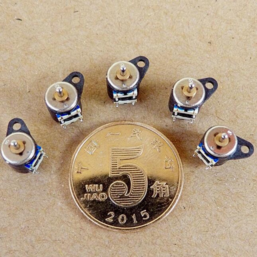 1 stk 2 fase 4 ledninger 20 ohm 6mm dia mini stepmotor 3-5v mikro step motor