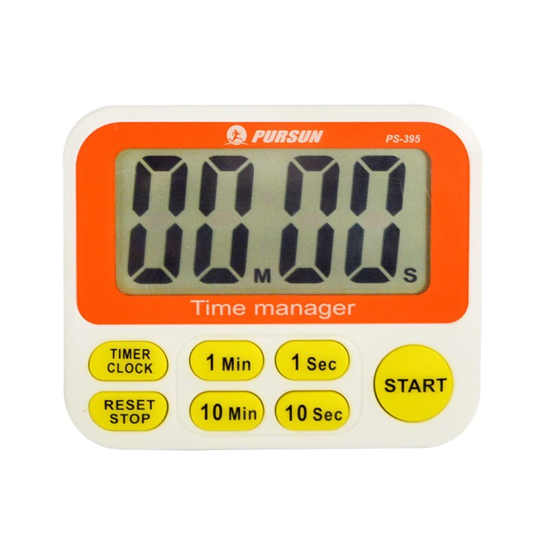 Digital Timer Kitchen Alarm Clock Magnet Stand Big LCD Digits Lound Blue Kitchen Accessions Cooking Food Practical Supplies: Yellow