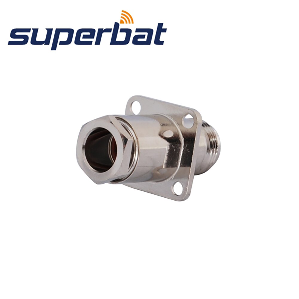 Superbat 10Pcs N Klem Vrouwelijke Met 4 Hole Panel Mount 50 Ohm Voor Kabel RG214 RG8 LMR400 Rf Coaxiale connector