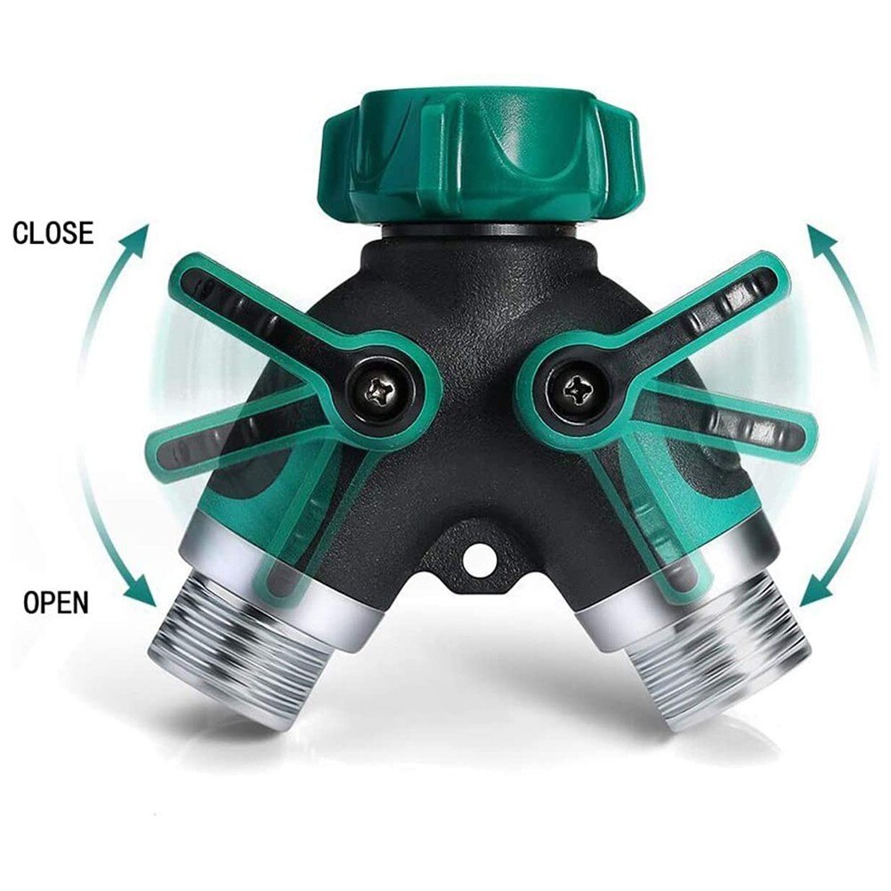 2 Way Hose Splitter Garden Hose Adapter Heavy Duty Hose Adapter Splitter