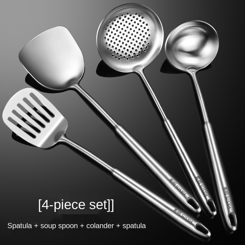 Thick 304 Stainless Steel Cooking Scraper Spatula Spatula Soup Spoon Household Kitchenware Set Full Set