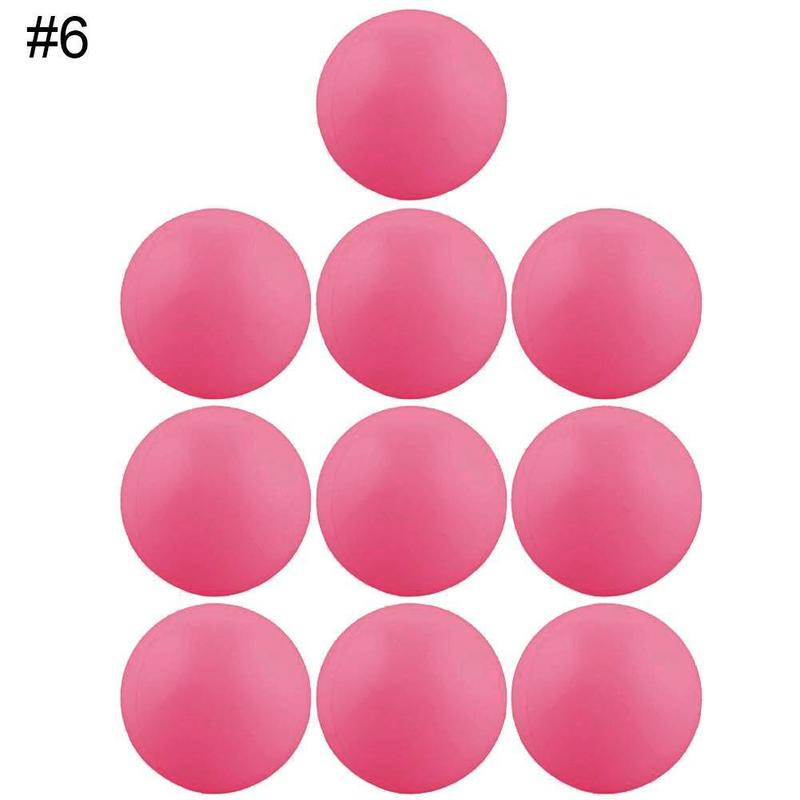 10 stk 38mm hvide ølpongkugler pongkugler vaskbare drikkebolde træner hvide bordtennisboldpong: F lyserød