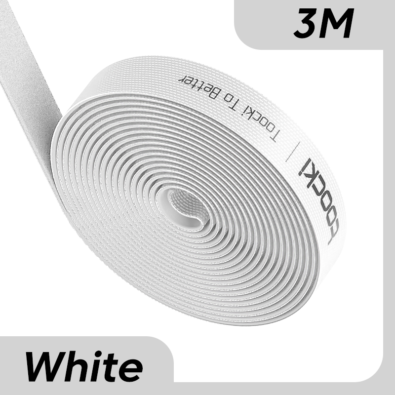 Toocki-organizador de cables de 1-5M, gestión de Cable ordenado de escritorio, Clips enrolladores, Cable para soporte de ratón, teclado, auriculares, Protector de Cable: Gris