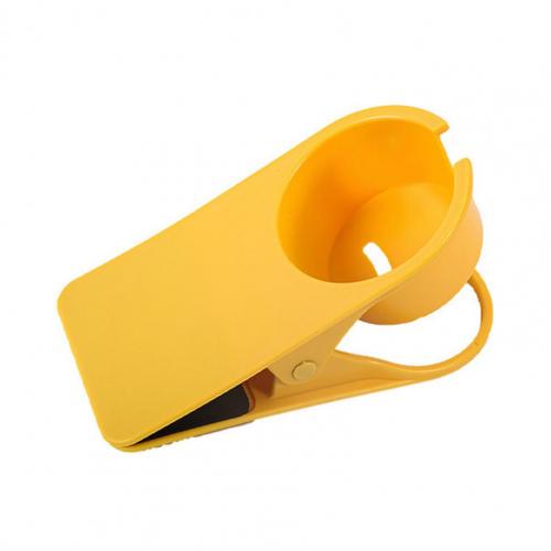Duurzaam Tafel Rand Klem Anti-Slip Drinken Bekerhouder Clip Makkelijk Te Gebruiken Smart Smart Drinkbeker houder Clip: Yellow