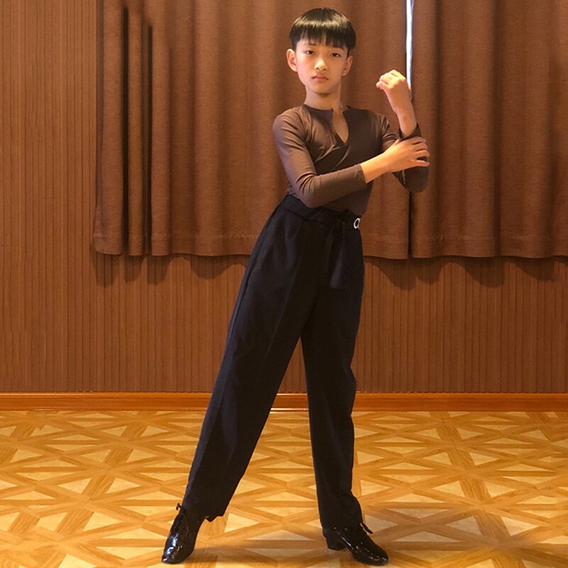 Latin Dance Kids' Dancewear Pants Ruffles Sleeveless Natural Boys'  Performance & Spandex main image 1
