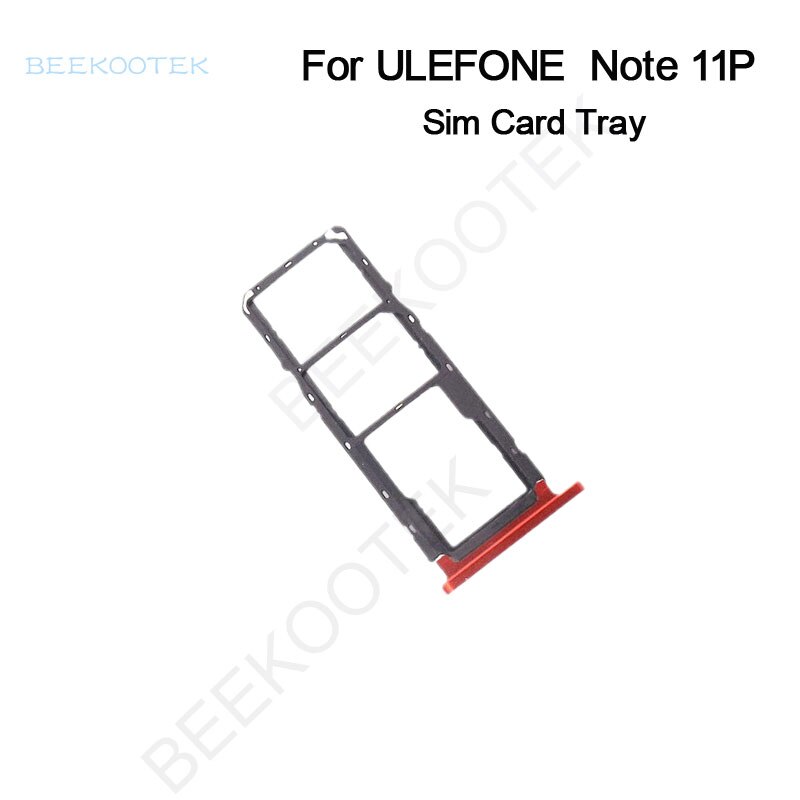 Originele Ulefone Note 11P Telefoon Sim Houder Tray Card Slot Onderdelen Voor Ulefone Note 11P 6.55Inch smartphone: red