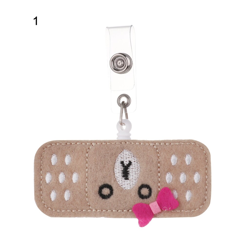 Bandage Stil Versenkbare Krankenschwester Tuch Abzeichen Reel Clip Nette Smiley Gesicht Studenten Ausweis Abzeichen Halter Anti- verloren Clip