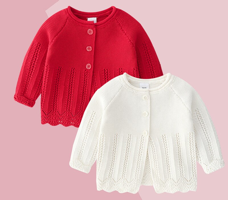 Lente Katoenen Trui Top Baby Meisje Kinderen Kleding Prinses Meisjes Gebreide Vest Trui Kids Peuter Herfst Dragen