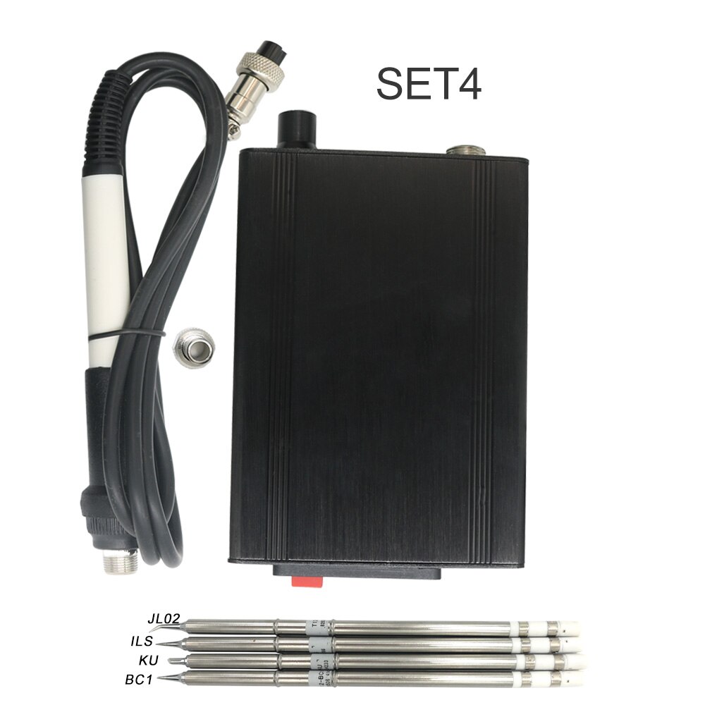 STC T12 952 Soldering StationOLED Digital Electronic Soldering iron and 907 plastic handle welding iron tip without power cable: Set 4